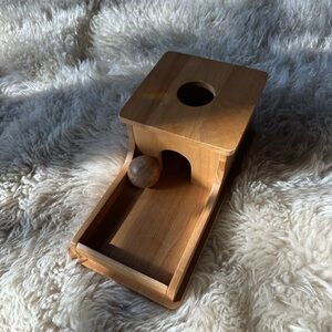 🌟 Montessori Object Permanence Box with Wooden Ball 🌟